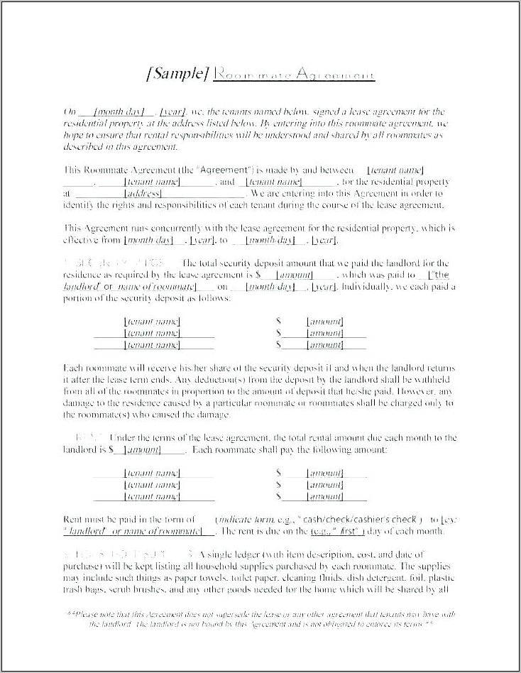 Tenancy Lease Agreement Template