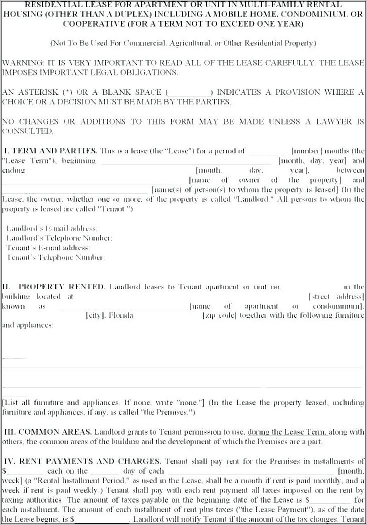 Tenant Agreement Form South Africa