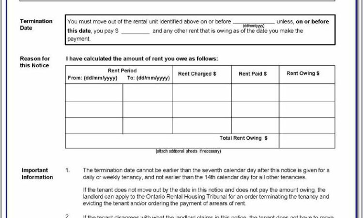 Tenant Eviction Notice Form California