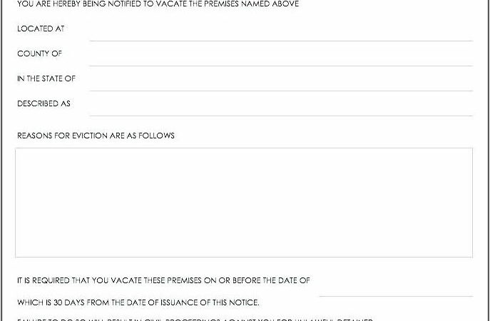 Tenant Eviction Notice Template Word