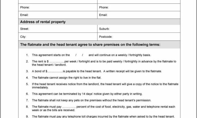 Tenant Landlord Contract Templates