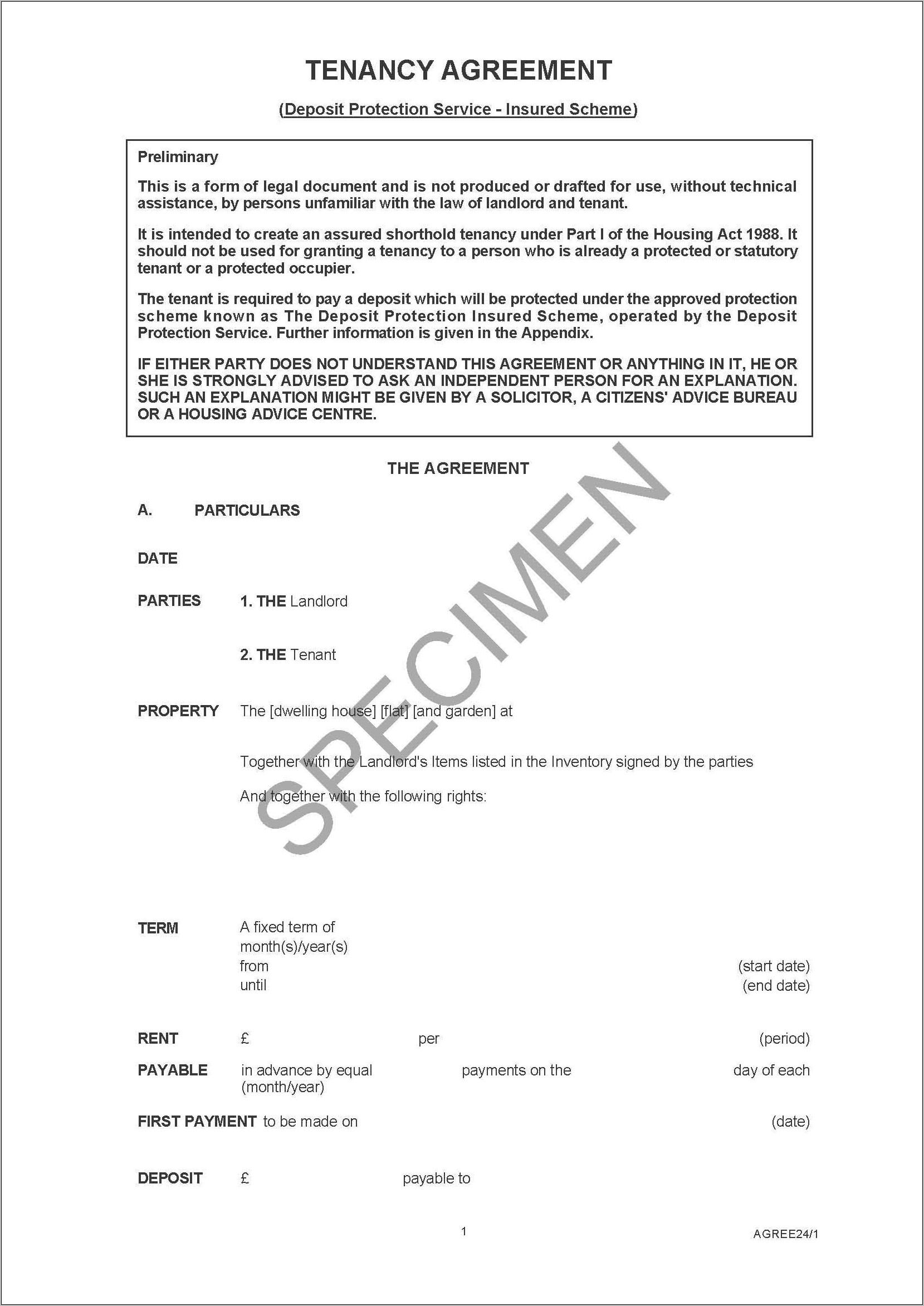 Tenant Notice To Vacate Template Uk