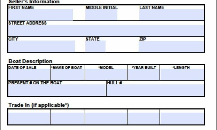 Tennessee Boat Bill Of Sale Form Free