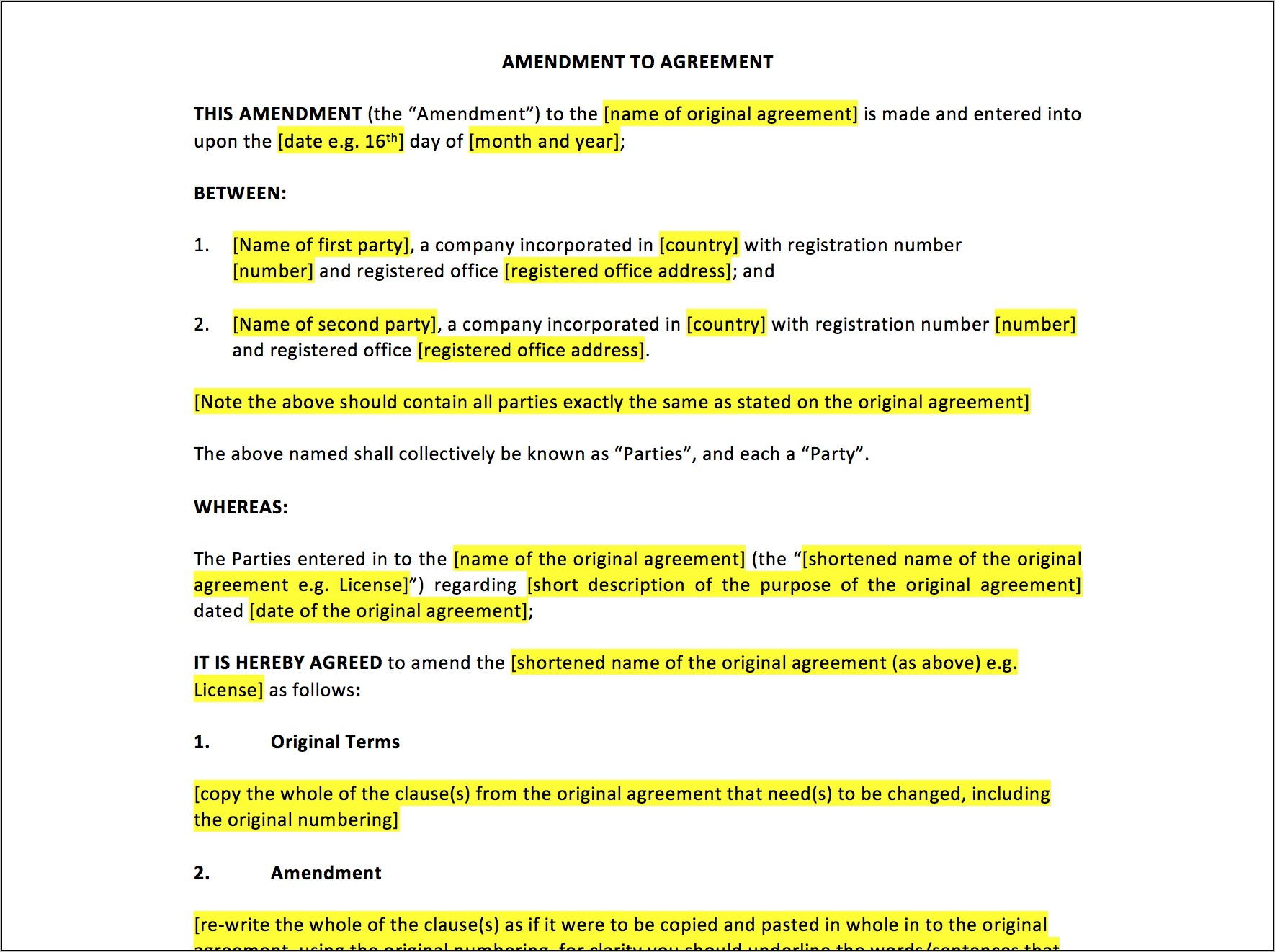 Termination Agreement Sample Uk