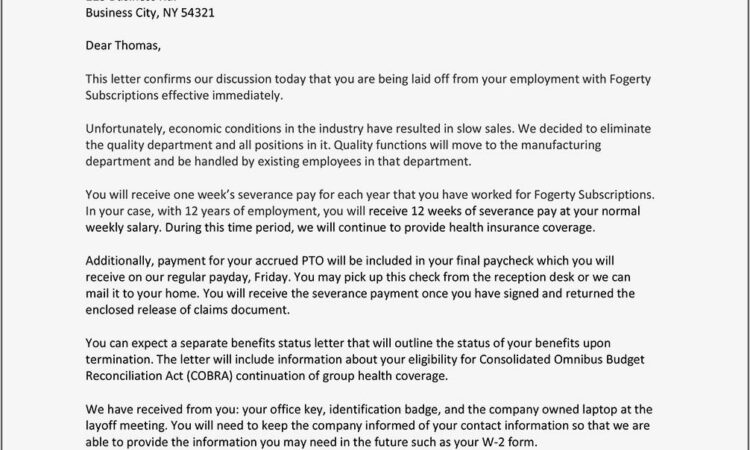 Termination Of Employment Contract Letter Template Uk