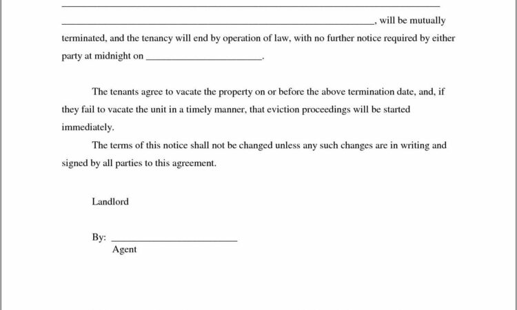 Termination Of Lease Agreement Letter Template