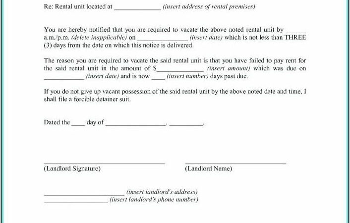 Texas 30 Day Eviction Notice Form