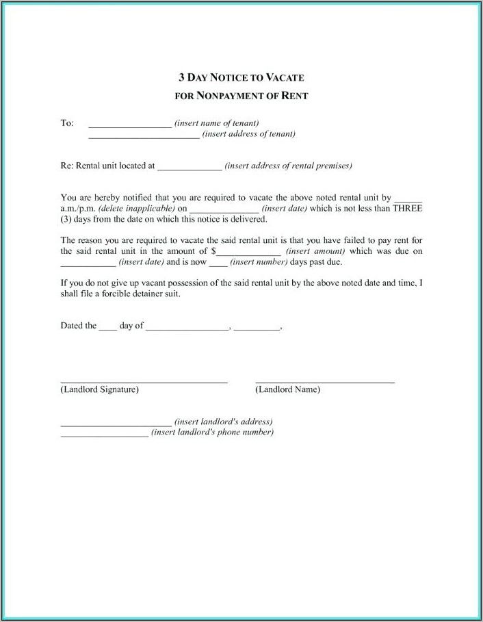 Texas 30 Day Eviction Notice Form