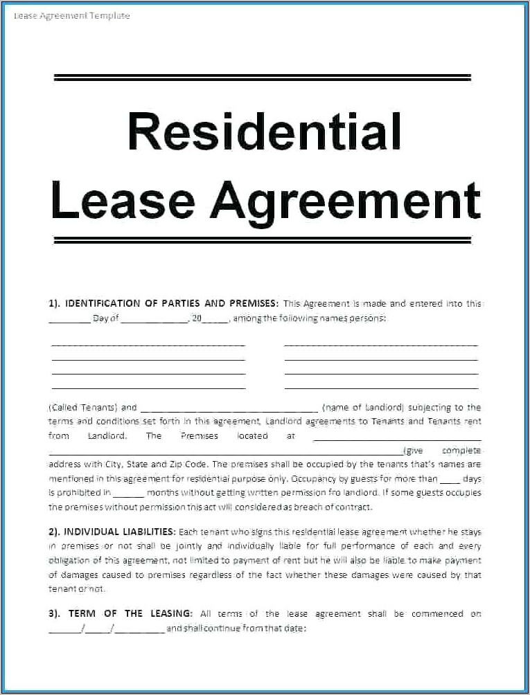 Texas House Lease Agreement Template