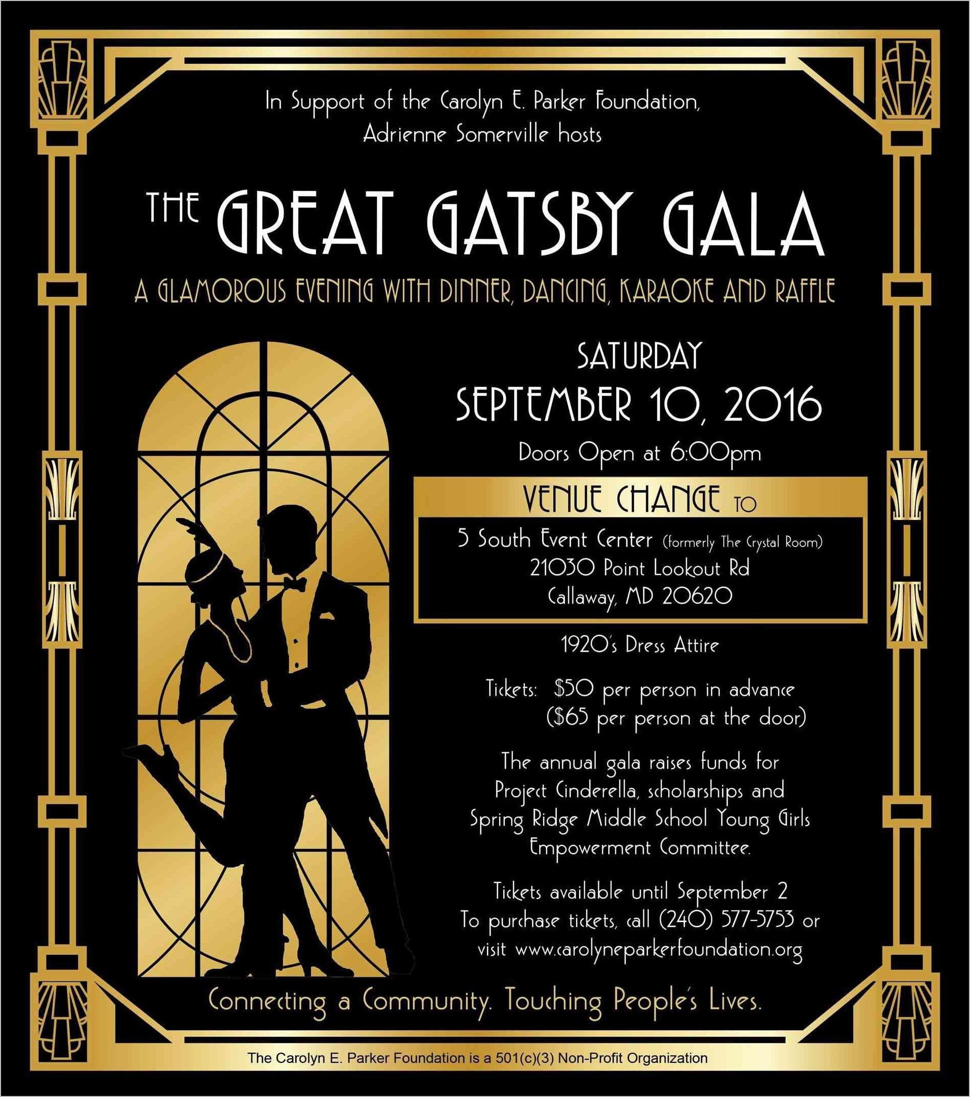 The Great Gatsby Invitation Template Free