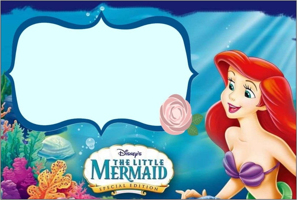 The Little Mermaid Invitation Templates