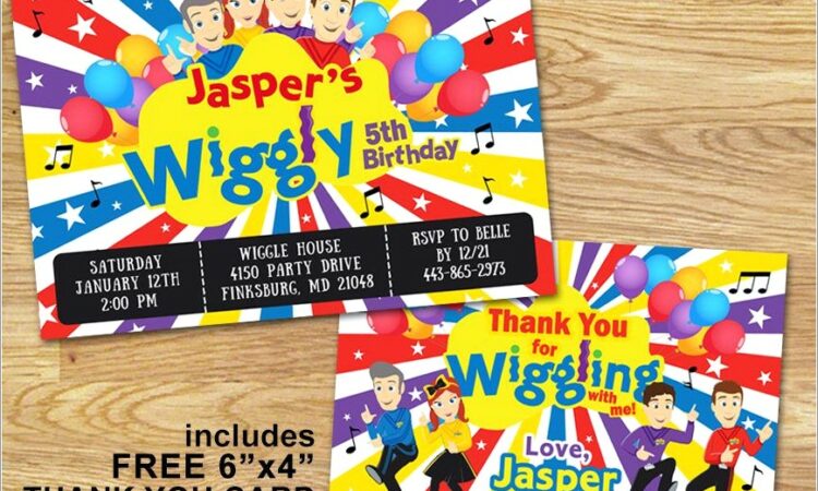 The Wiggles Birthday Invitations