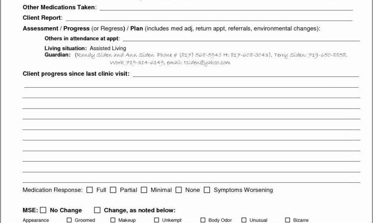 Therapy Progress Note Example