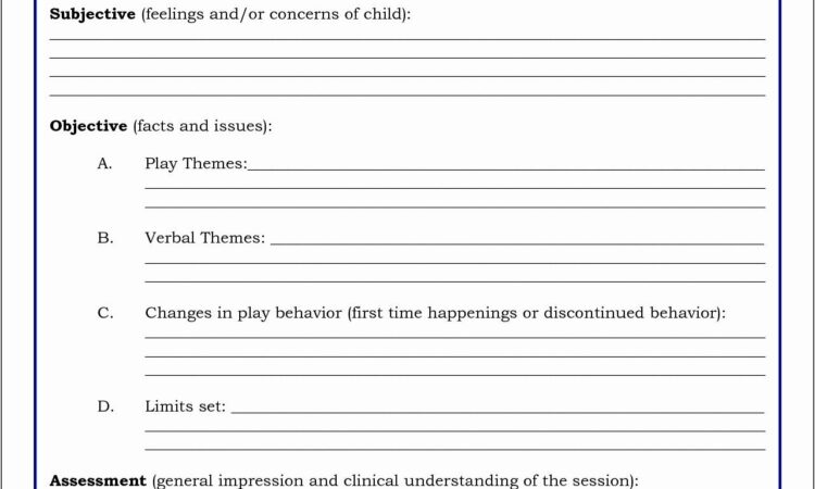 Therapy Progress Note Template Pdf