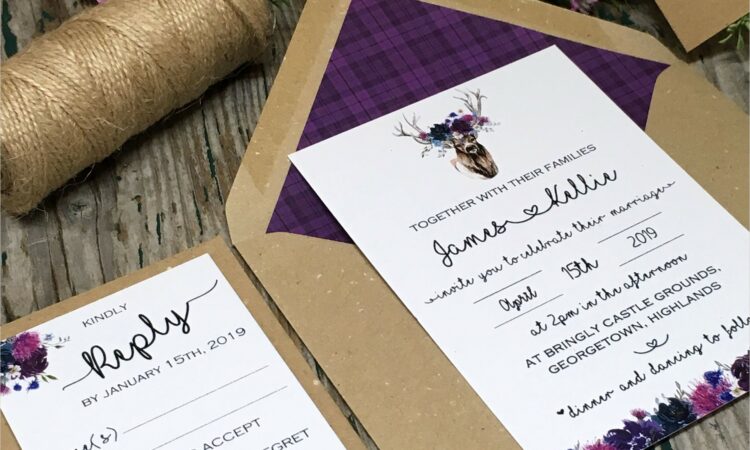 Thistle Wedding Invitations Uk