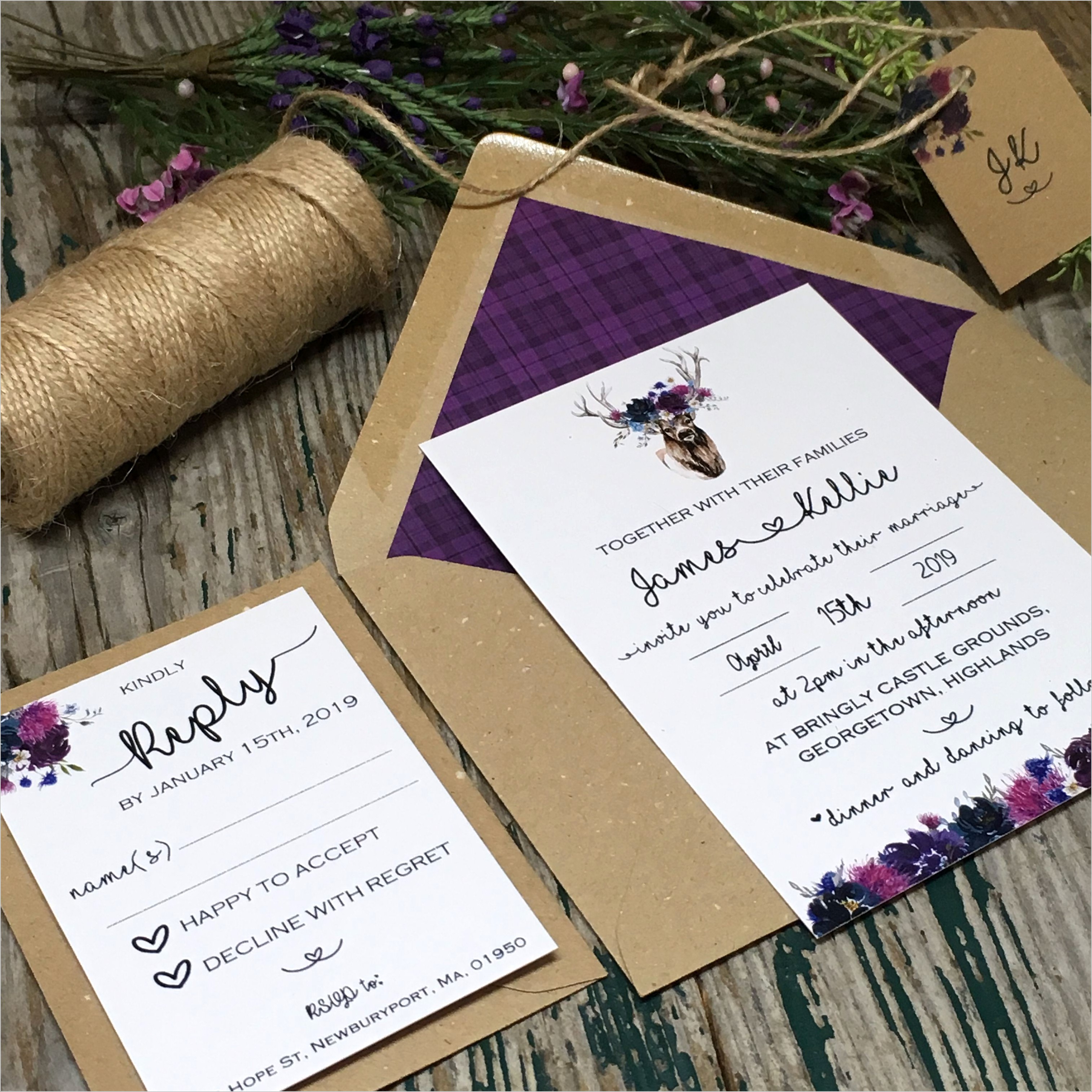 Thistle Wedding Invitations Uk