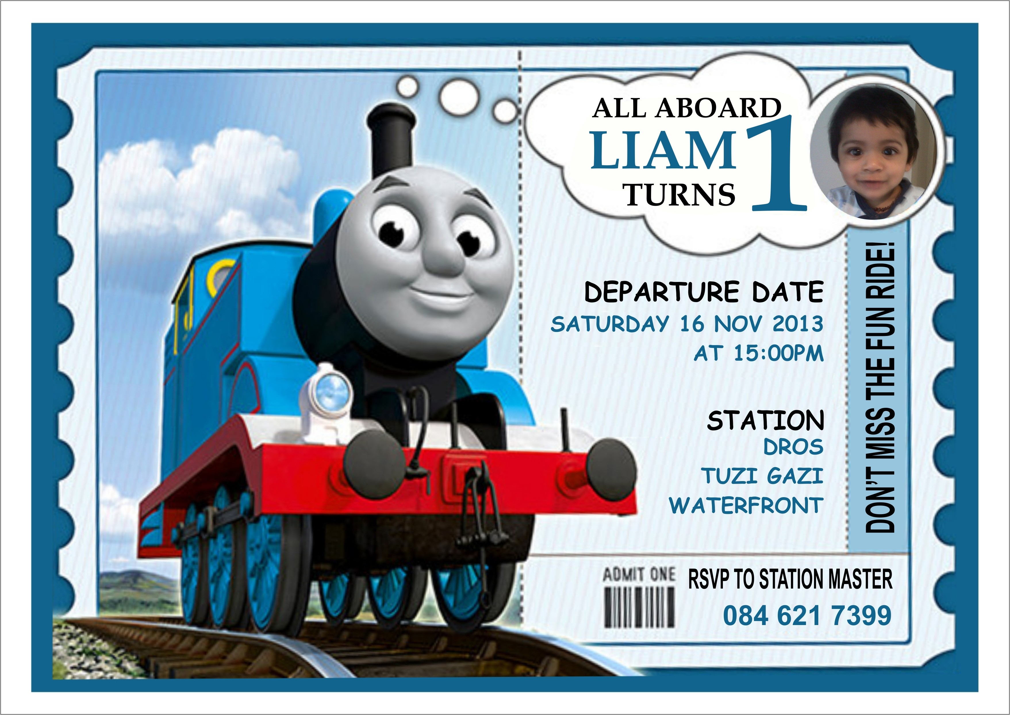 Thomas And Friends Birthday Invitation Templates