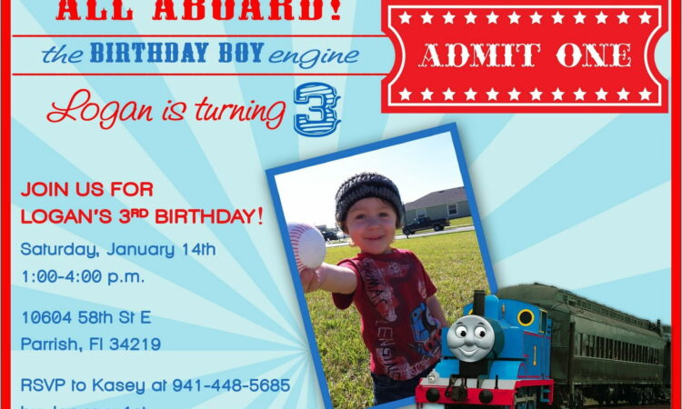 Thomas And Friends Invitation Templates