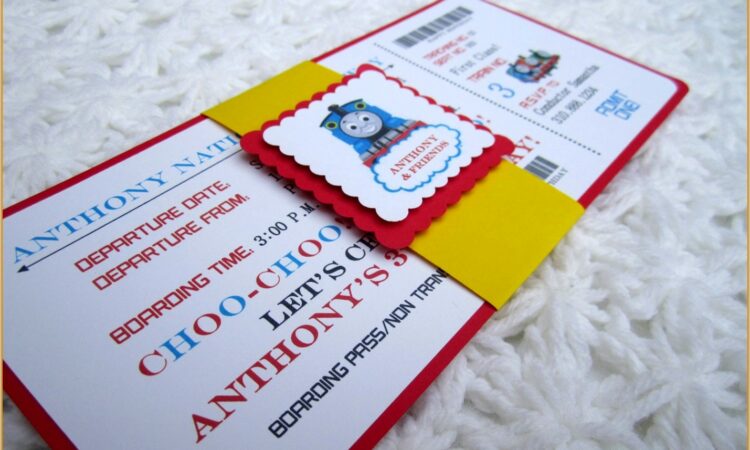 Thomas The Tank Engine Invitations Templates