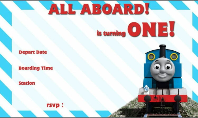 Thomas The Train Blank Invitation Template