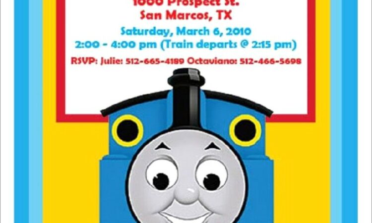 Thomas The Train Invitations Free