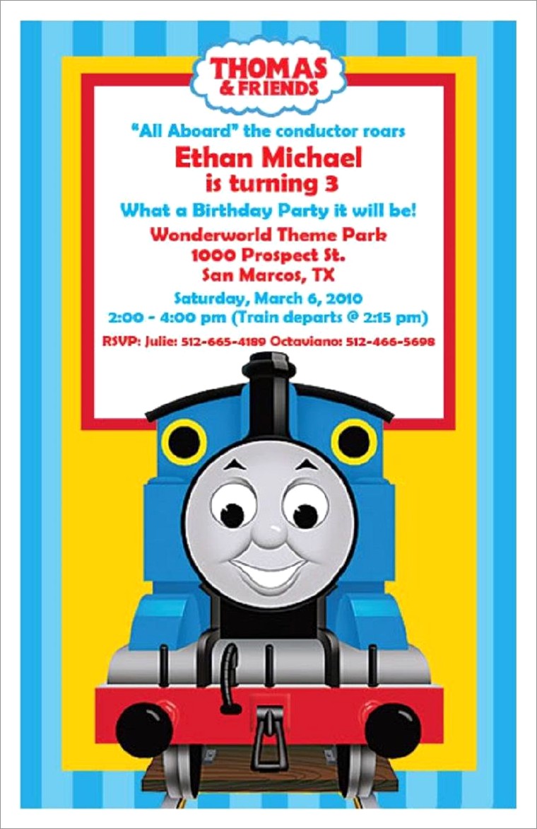 Thomas The Train Invitations Free