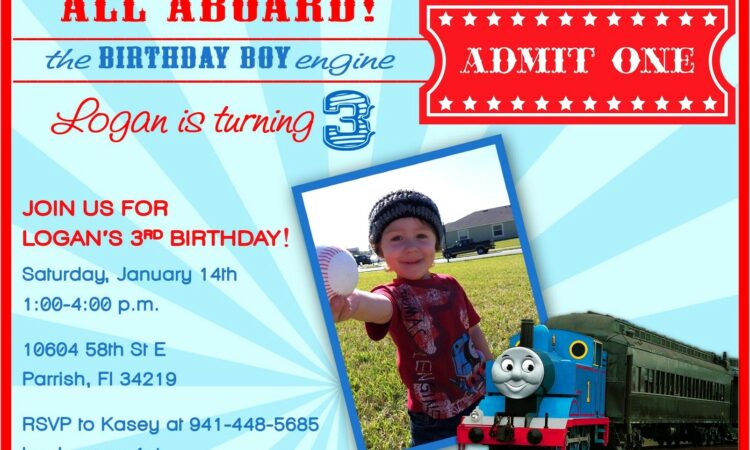 Thomas Train Birthday Invitation Template