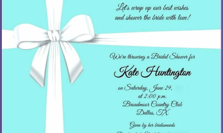 Tiffany And Co Invitation Template