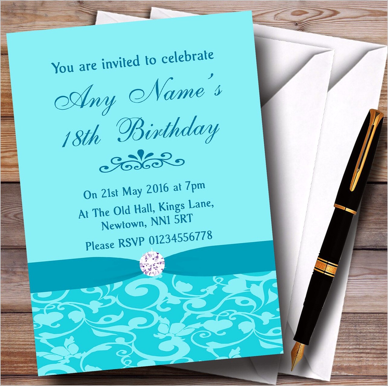 Tiffany Blue Birthday Invitations
