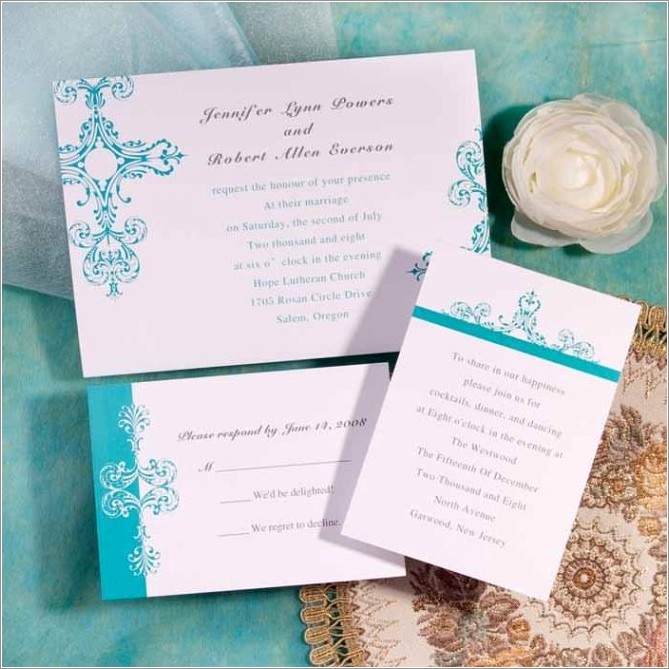 Tiffany Blue Pocket Wedding Invitations