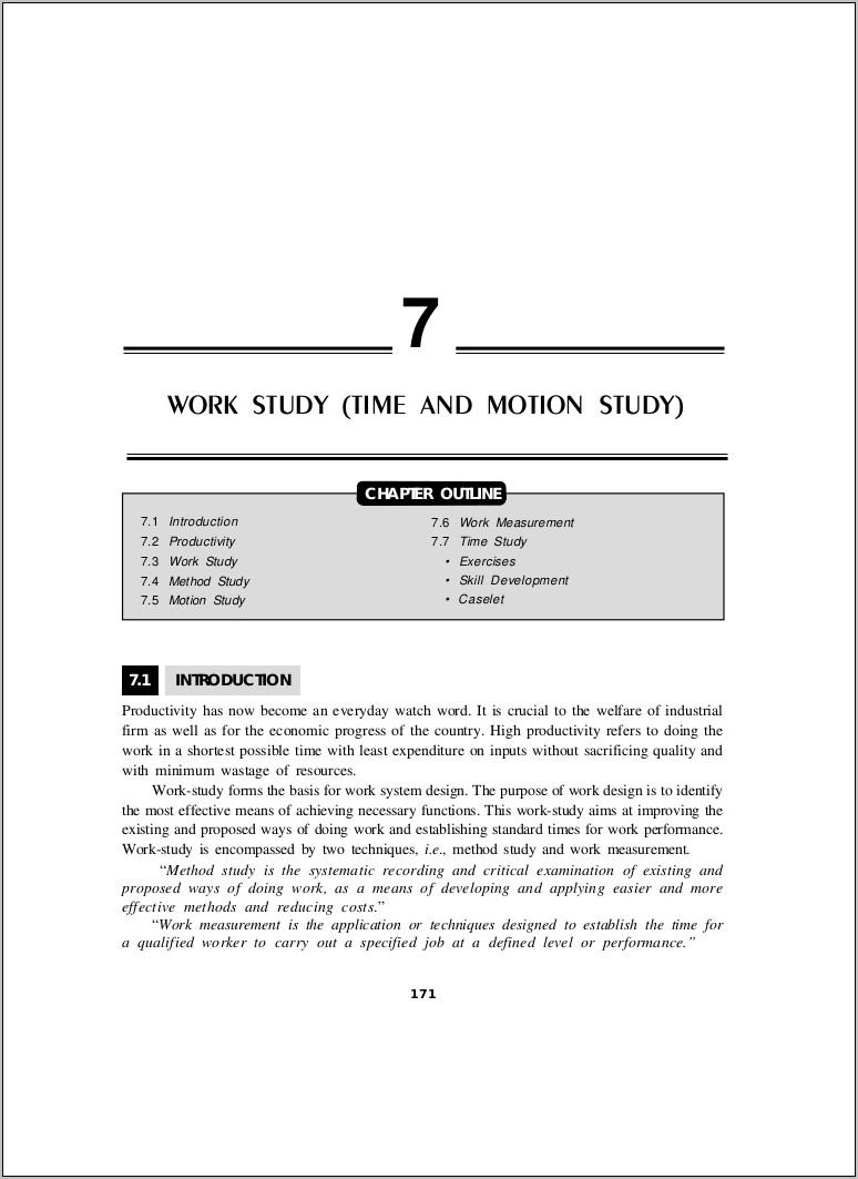 Time And Motion Study Template Warehouse