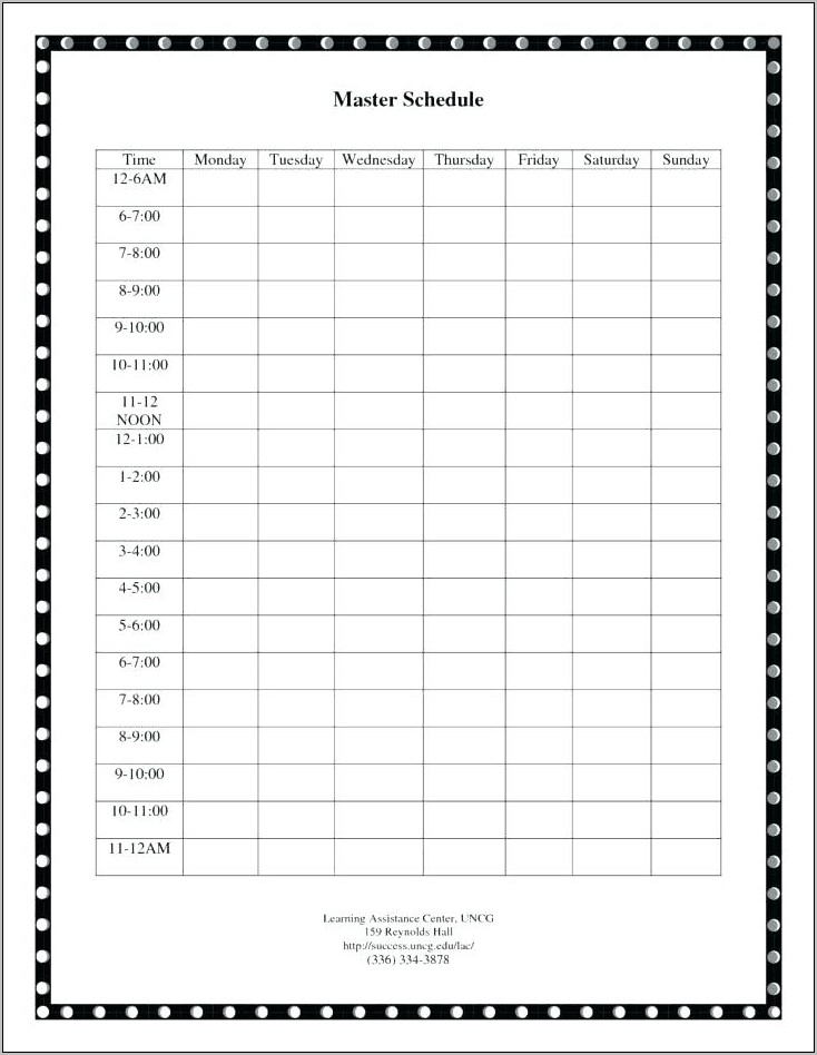 Time Management Spreadsheet Template Free