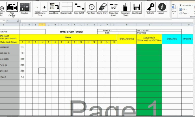 Time Motion Study Example Manufacturing