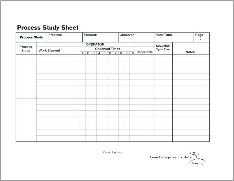 Time Motion Study Template Download