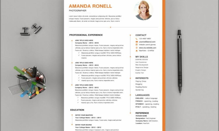 Timeline Resume Template Free Download