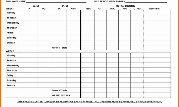 Timesheet Template For Casual Employees