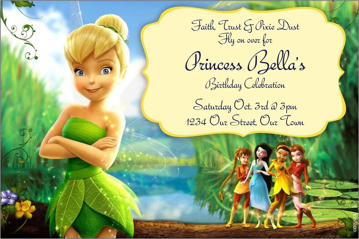 Tinkerbell Invitation Templates Free