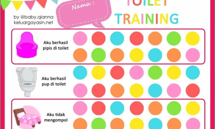 Toilet Training Reward Chart Printable