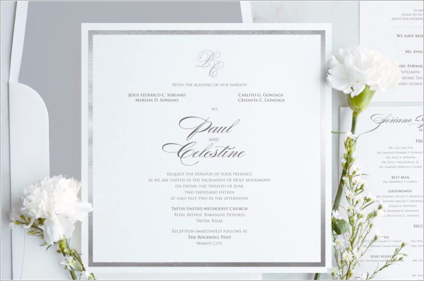 Toni Gonzaga Wedding Invitation