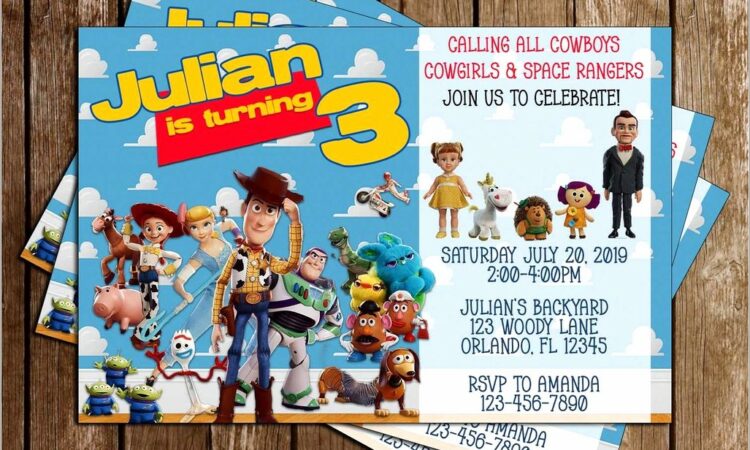 Toy Story Customized Birthday Invitations