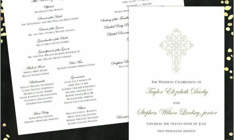 Traditional Wedding Reception Program Examples