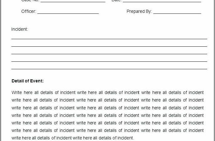 Traffic Accident Templates Police