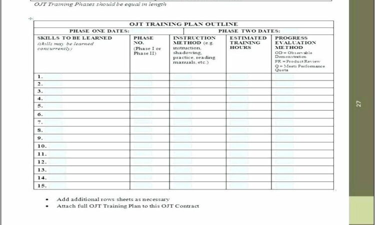 Training Booking Form Template Free