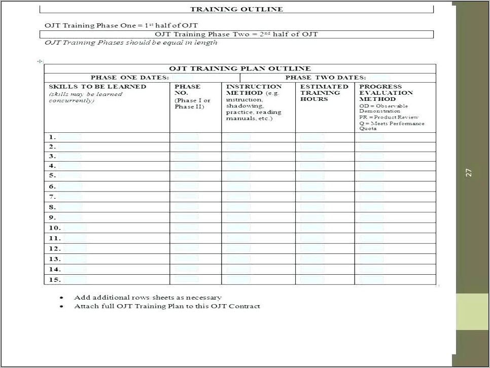 Training Booking Form Template Free