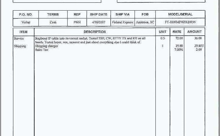 Transfer Invoice Template Quickbooks