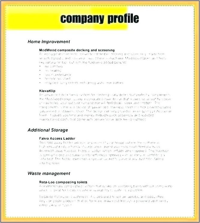 Travel Agency Company Profile Samples