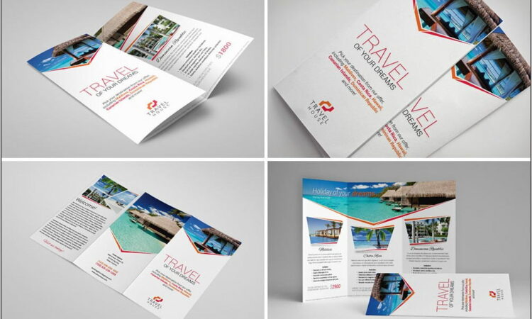 Travel Agency Tri Fold Brochure Template