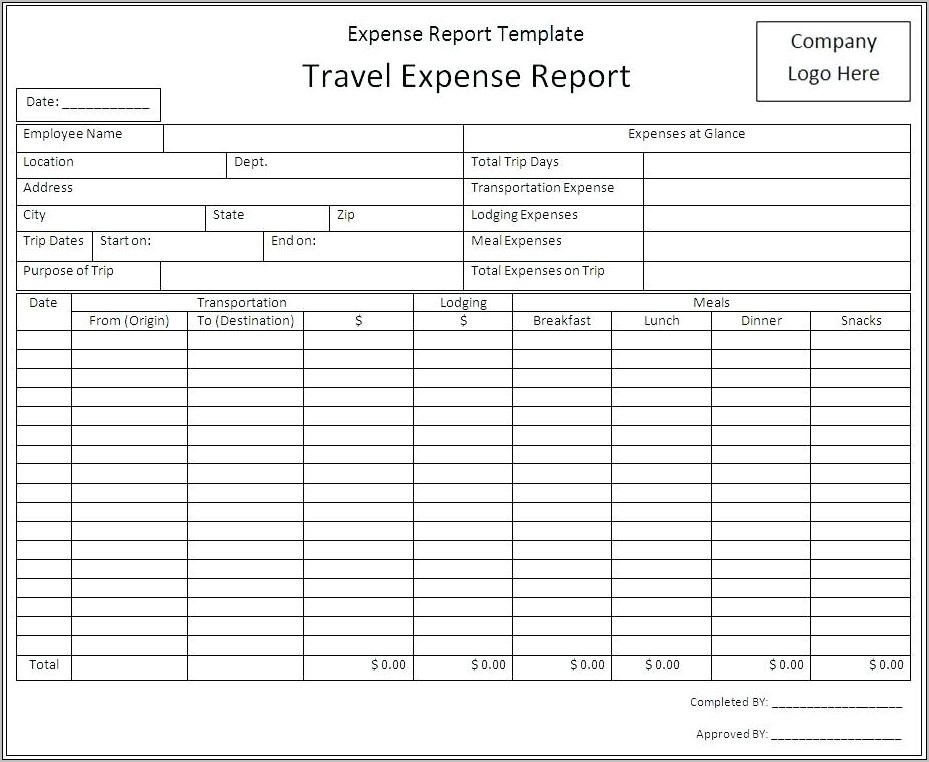 Travel Expense Report Template App