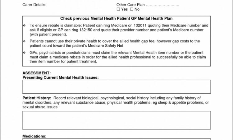 Treatment Plan Sample Mental Health