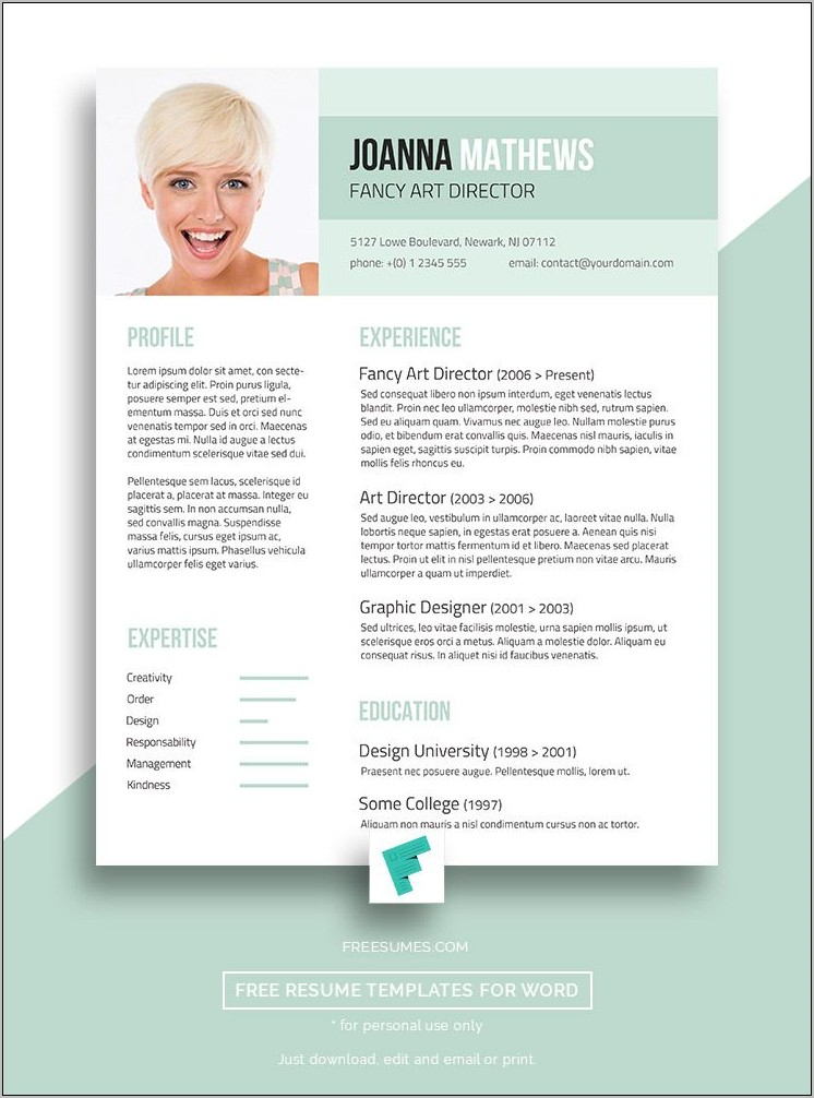 Trendy Resume Templates Free